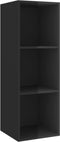 vidaXL - Tv-wandmeubel - 37x37x107 - cm - bewerkt - hout - hoogglans - zwart