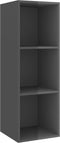 vidaXL - Tv-wandmeubel - 37x37x107 - cm - bewerkt - hout - hoogglans - grijs