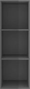 vidaXL - Tv-wandmeubel - 37x37x107 - cm - bewerkt - hout - hoogglans - grijs