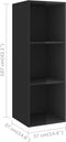 vidaXL - Tv-wandmeubel - 37x37x107 - cm - bewerkt - hout - hoogglans - zwart