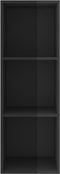 vidaXL - Tv-wandmeubel - 37x37x107 - cm - bewerkt - hout - hoogglans - zwart
