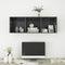 vidaXL - Tv-wandmeubel - 37x37x107 - cm - bewerkt - hout - hoogglans - grijs