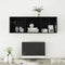 vidaXL - Tv-wandmeubel - 37x37x107 - cm - bewerkt - hout - hoogglans - zwart