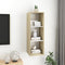 vidaXL - Tv-wandmeubel - 37x37x107 - cm - bewerkt - hout - sonoma - eikenkleurig - wit