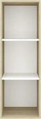 vidaXL - Tv-wandmeubel - 37x37x107 - cm - bewerkt - hout - sonoma - eikenkleurig - wit