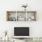 vidaXL - Tv-wandmeubel - 37x37x107 - cm - bewerkt - hout - sonoma - eikenkleurig - wit