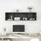 vidaXL - Tv-wandmeubel - 37x37x142,5 - cm - bewerkt - hout - grijs