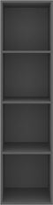 vidaXL - Tv-wandmeubel - 37x37x142,5 - cm - bewerkt - hout - grijs