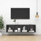 vidaXL - Tv-wandmeubel - 37x37x142,5 - cm - bewerkt - hout - hoogglans - grijs