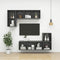 vidaXL - Tv-wandmeubel - 37x37x142,5 - cm - bewerkt - hout - hoogglans - grijs