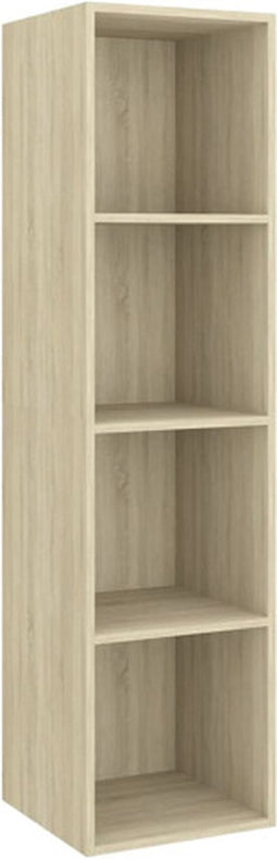 vidaXL - Tv-wandmeubel - 37x37x142,5 - cm - bewerkt - hout - sonoma - eikenkleurig