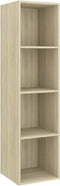 vidaXL - Tv-wandmeubel - 37x37x142,5 - cm - bewerkt - hout - sonoma - eikenkleurig