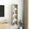 vidaXL - Tv-wandmeubel - 37x37x142,5 - cm - bewerkt - hout - sonoma - eikenkleur - wit