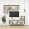 vidaXL - Tv-wandmeubel - 37x37x142,5 - cm - bewerkt - hout - sonoma - eikenkleur - wit