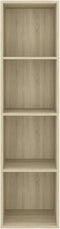vidaXL - Tv-wandmeubel - 37x37x142,5 - cm - bewerkt - hout - sonoma - eikenkleurig