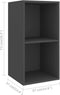 vidaXL - Tv-wandmeubel - 37x37x72 - cm - bewerkt - hout - grijs