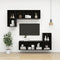 vidaXL - Tv-wandmeubel - 37x37x72 - cm - bewerkt - hout - hoogglans - zwart