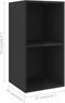 vidaXL - Tv-wandmeubel - 37x37x72 - cm - bewerkt - hout - hoogglans - zwart