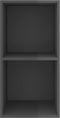 vidaXL - Tv-wandmeubel - 37x37x72 - cm - bewerkt - hout - hoogglans - grijs