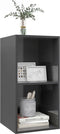vidaXL - Tv-wandmeubel - 37x37x72 - cm - bewerkt - hout - hoogglans - grijs