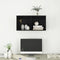 vidaXL - Tv-wandmeubel - 37x37x72 - cm - bewerkt - hout - hoogglans - zwart
