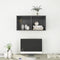 vidaXL - Tv-wandmeubel - 37x37x72 - cm - bewerkt - hout - hoogglans - grijs