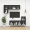 vidaXL - Tv-wandmeubel - 37x37x72 - cm - bewerkt - hout - hoogglans - grijs