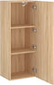 vidaXL - Tv-wandmeubel - 40,5x30x102 - cm - bewerkt - hout - sonoma - eikenkleurig