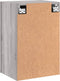 vidaXL - Tv-wandmeubel - 40,5x30x60 - cm - bewerkt - hout - grijs - sonoma