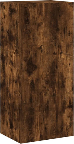 vidaXL - Tv-wandmeubel - 40,5x30x90 - cm - bewerkt - hout - gerookt - eikenkleurig