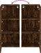 vidaXL - Tv-wandmeubel - 40,5x30x90 - cm - bewerkt - hout - gerookt - eikenkleurig