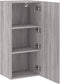 vidaXL - Tv-wandmeubel - 40,5x30x90 - cm - bewerkt - hout - grijs - sonoma