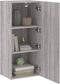 vidaXL - Tv-wandmeubel - 40,5x30x90 - cm - bewerkt - hout - grijs - sonoma