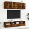 vidaXL - Tv-wandmeubel - 40x30x30 - cm - bewerkt - hout - gerookt - eikenkleurig
