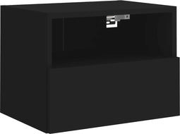 vidaXL - Tv-wandmeubel - 40x30x30 - cm - bewerkt - hout - zwart