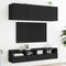 vidaXL - Tv-wandmeubel - 40x30x30 - cm - bewerkt - hout - zwart