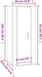 vidaXL - Tv-wandmeubel - 40x34,5x100 - cm - wit