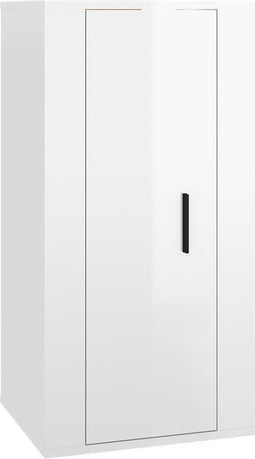 vidaXL - Tv-wandmeubel - 40x34,5x80 - cm - hoogglans - wit