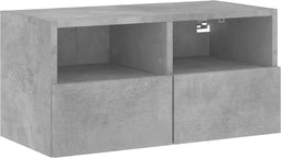 vidaXL - Tv-wandmeubel - 60x30x30 - cm - bewerkt - hout - betongrijs