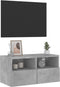 vidaXL - Tv-wandmeubel - 60x30x30 - cm - bewerkt - hout - betongrijs