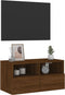 vidaXL - Tv-wandmeubel - 60x30x30 - cm - bewerkt - hout - bruin - eikenkleur