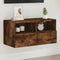 vidaXL - Tv-wandmeubel - 60x30x30 - cm - bewerkt - hout - gerookt - eikenkleurig