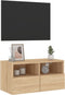 vidaXL - Tv-wandmeubel - 60x30x30 - cm - bewerkt - hout - sonoma - eikenkleurig
