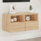 vidaXL - Tv-wandmeubel - 60x30x30 - cm - bewerkt - hout - sonoma - eikenkleurig
