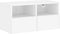 vidaXL - Tv-wandmeubel - 60x30x30 - cm - bewerkt - hout - wit