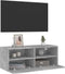 vidaXL - Tv-wandmeubel - 80x30x30 - cm - bewerkt - hout - betongrijs