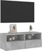 vidaXL - Tv-wandmeubel - 80x30x30 - cm - bewerkt - hout - betongrijs