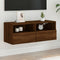 vidaXL - Tv-wandmeubel - 80x30x30 - cm - bewerkt - hout - bruin - eikenkleur