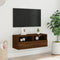 vidaXL - Tv-wandmeubel - 80x30x30 - cm - bewerkt - hout - bruin - eikenkleur