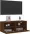 vidaXL - Tv-wandmeubel - 80x30x30 - cm - bewerkt - hout - bruin - eikenkleur